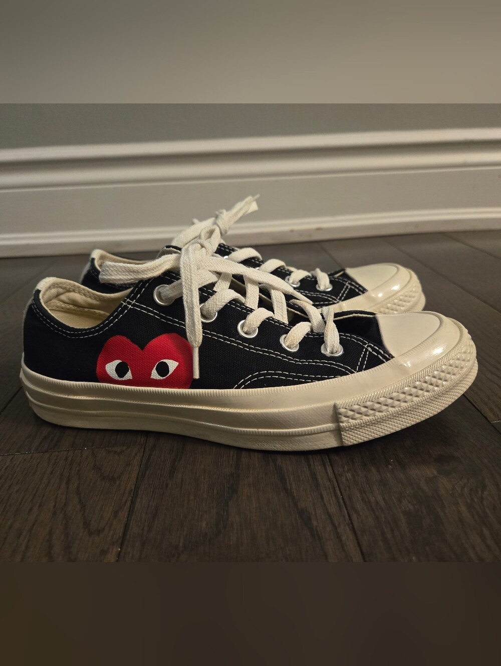 Converse x Comme des Garcons Play Black Low Top Unisex Sneaker Size M4 W6